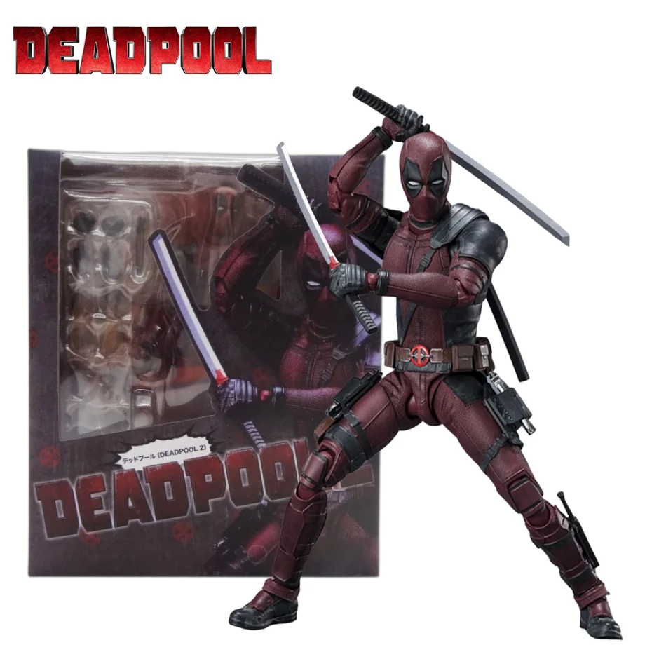 Marvel SHF Deadpool 2 Action Figures 16cm Anime Collection Movable X-Men Anti-hero New Mutants Wilson Figure Model Toys Gifts