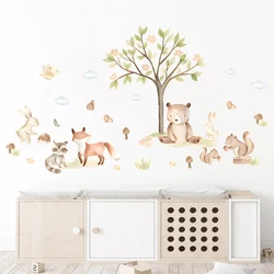 1pc Cartoon Bear Rabbit Animals Wall Stickers for Children's Room Removable Kids Room Bedroom Living Room Nursery Decoration