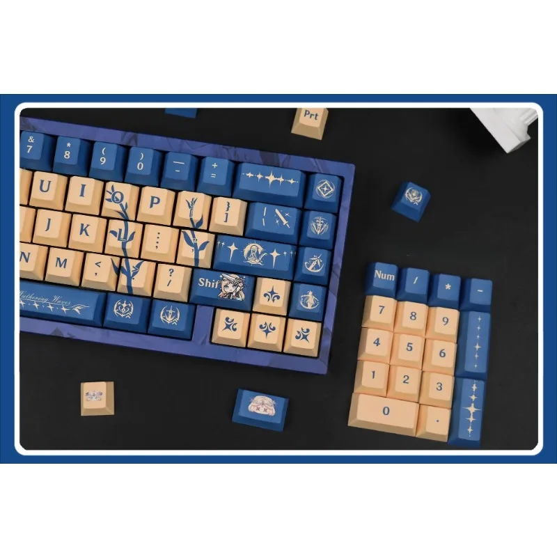 Anime Cartethyia Theme Keycaps Cute PBT Sub Keycap Cherry Profile Custom Gaming Key Caps for Mechanical Keyboard Accessory Gift