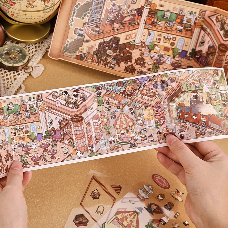 

Kawaii the wizarding world 3D fantasy world Landscape Sticker DIY Pocket Cabin Scene Christmas gifts ﻿ ﻿