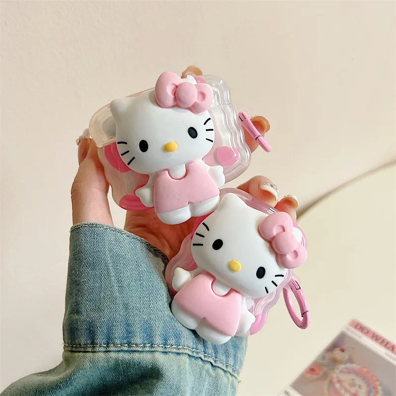 Sanrio Hello Kitty Cover for Apple AirPods 1 2 3 Case for AirPods Pro Anime Earphone Soft Shell Anti-fall Protective Accessories