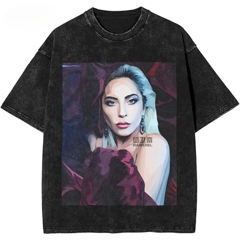 

Lady Gaga T/Summer Mayhem 2025 Высококачественная, модная и удобная футболка с принтом, простая американская роскошь