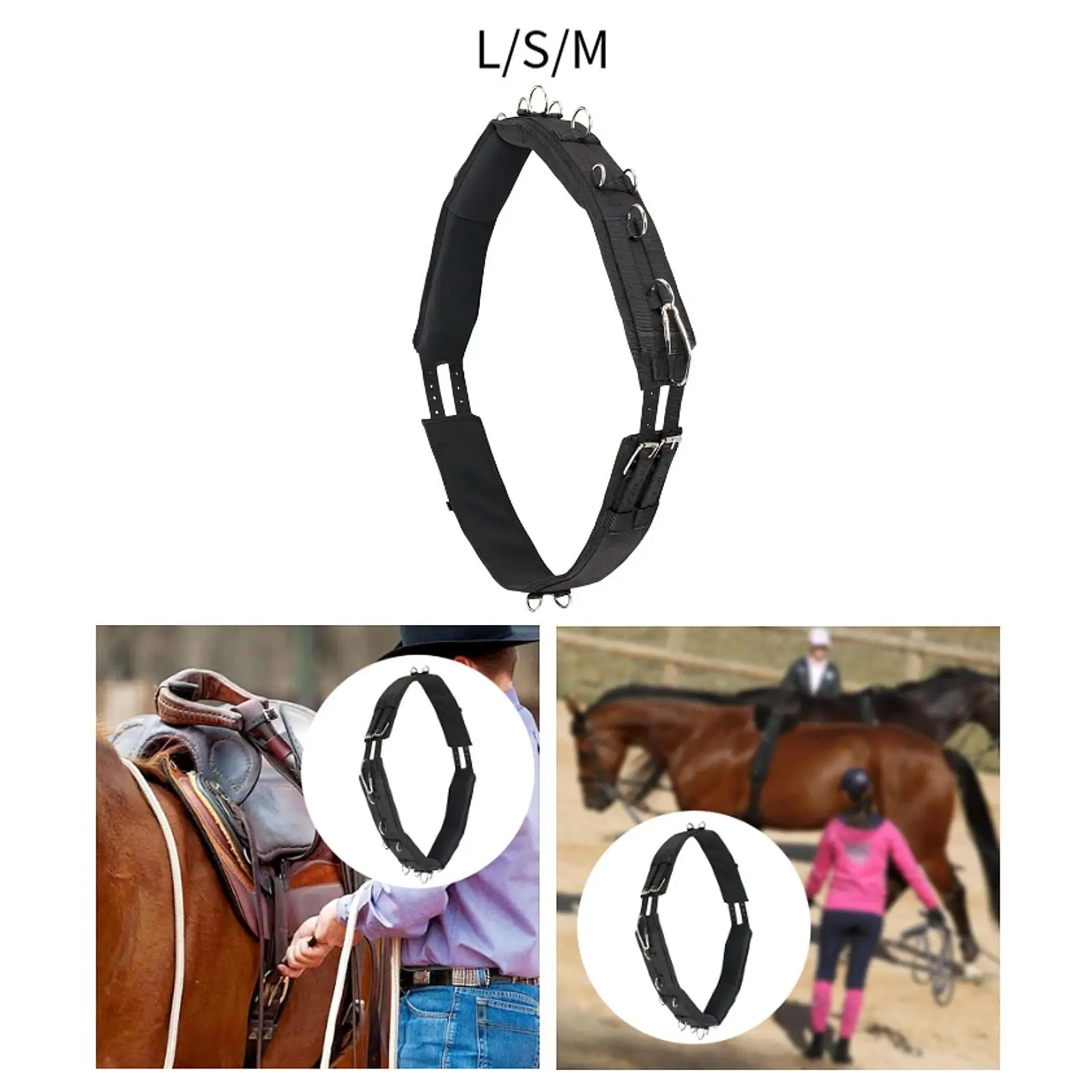 

Training Surcingle for Horses Lunging Surcingle Adjustable Horse Surcingle
