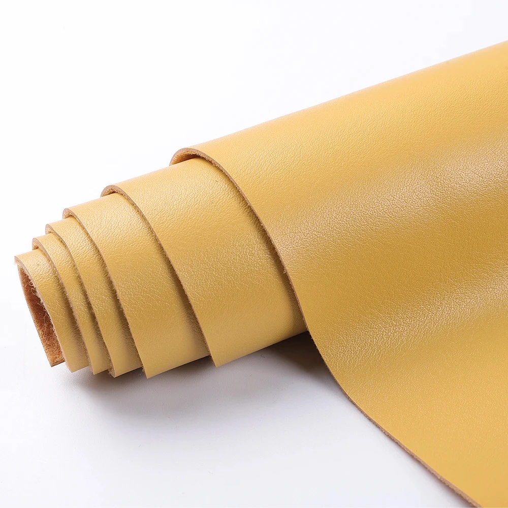 1.1mm Semi-PU Faux Synthetic Leather Material Sheets for Upholstery Craft DIY Sewing Plain Leather Pieces 50x137cm