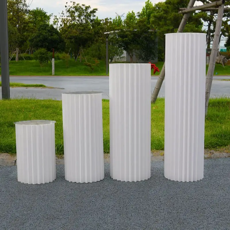 Party Decoration Paper Folding Cylinder Pedestal Display Rack Pillars For Wedding DIY Dessert Cake Table Stand Columns