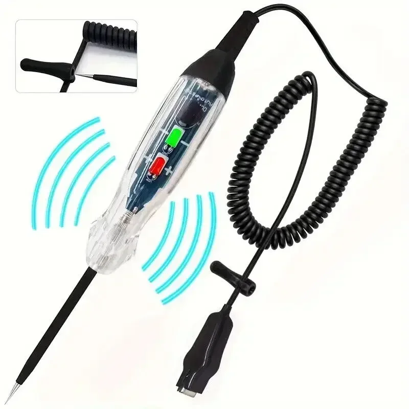 

Автоматический тестер цепей, зуммер, электрическая тестовая ручка, двухцветная светодиодная лампа, автоматический двунаправленный электрический тестер напряжения, световой инструмент, 6-24 В постоянного тока