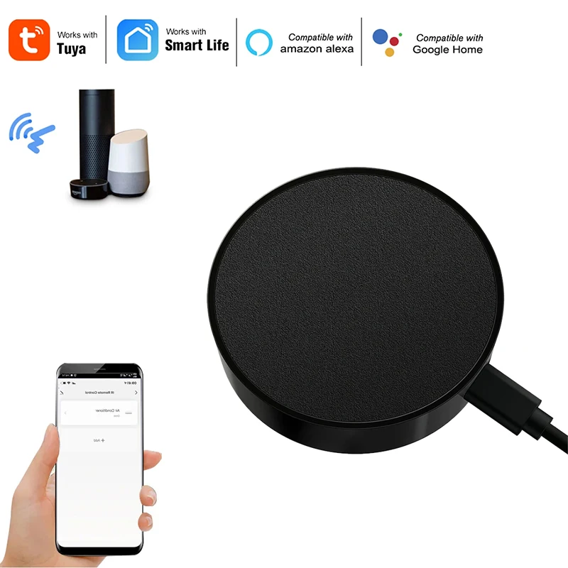 

Tuya Wi-Fi ИК-пульт дистанционного управления для кондиционирования воздуха Приложение Smart Life Универсальный инфракрасный пульт дистанционного управления работает с Alexa, Google Smart Home