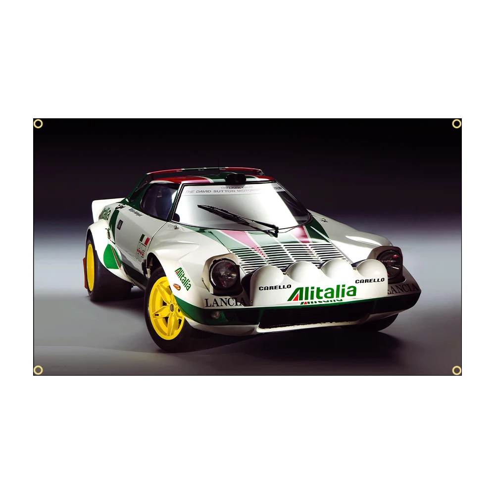 90x150CM 3x5Ft Lancias Sports Racing car Flag Polyester Printed Garage or Outdoor Decoration Tapestry