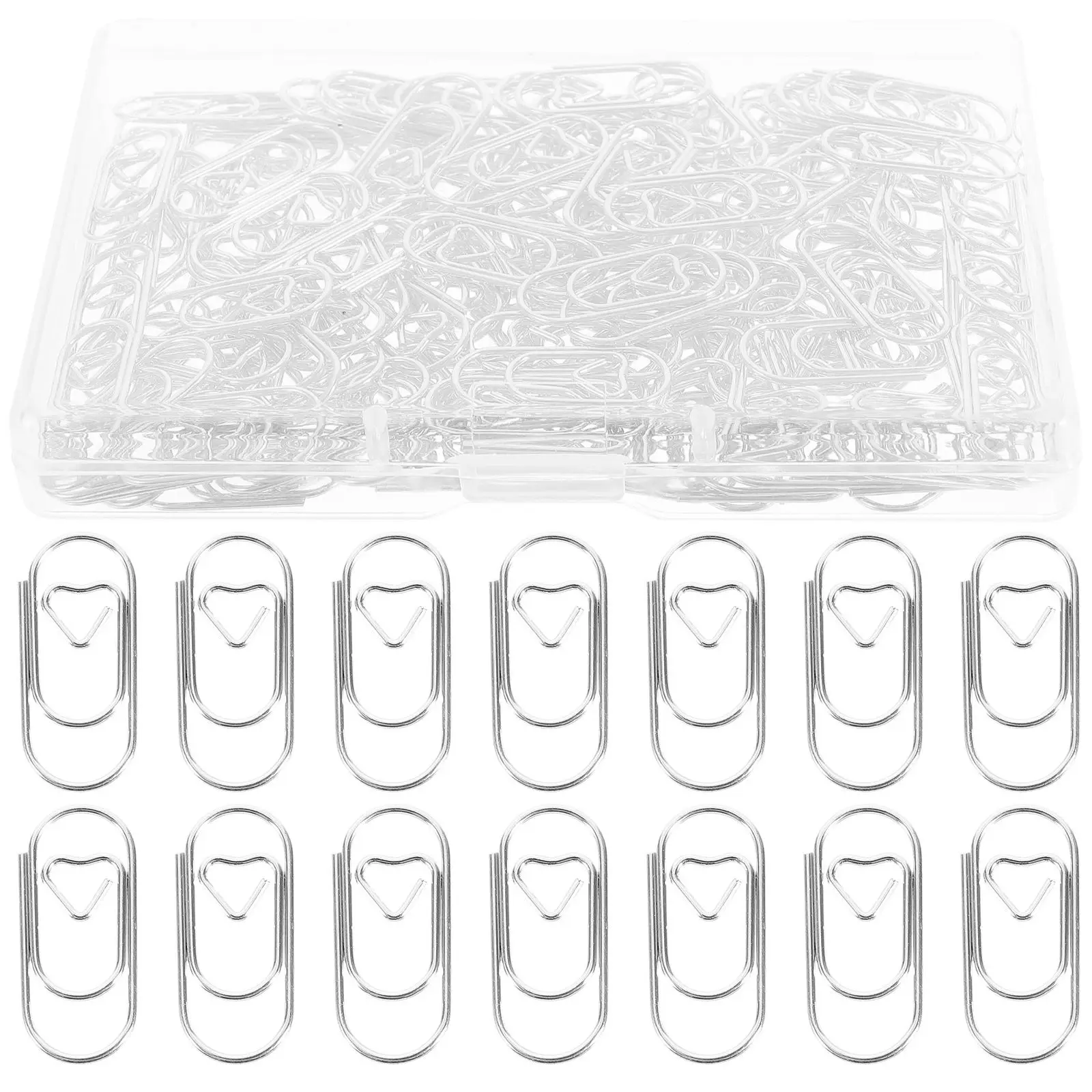 

150 Pcs Love Paper Clip Clips Tiny Small Document Cute for Paperwork Office Supplies
