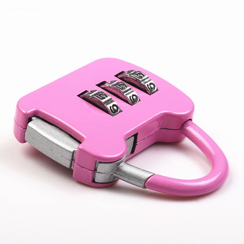 Metal Mini 3 Digit Dial Password Lock Combination Code Padlock Travel Suitcase Diary Protector Security Tool Locker Case Supply