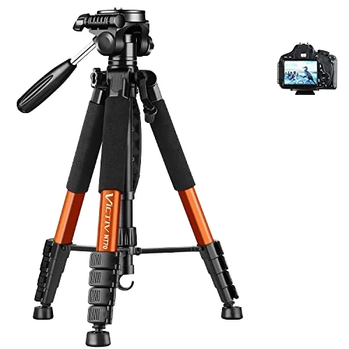 Professional Portable Aluminum Camera Tripod Stand Compatible with DSLR/SLR with Travel Bag for Easy Traveling