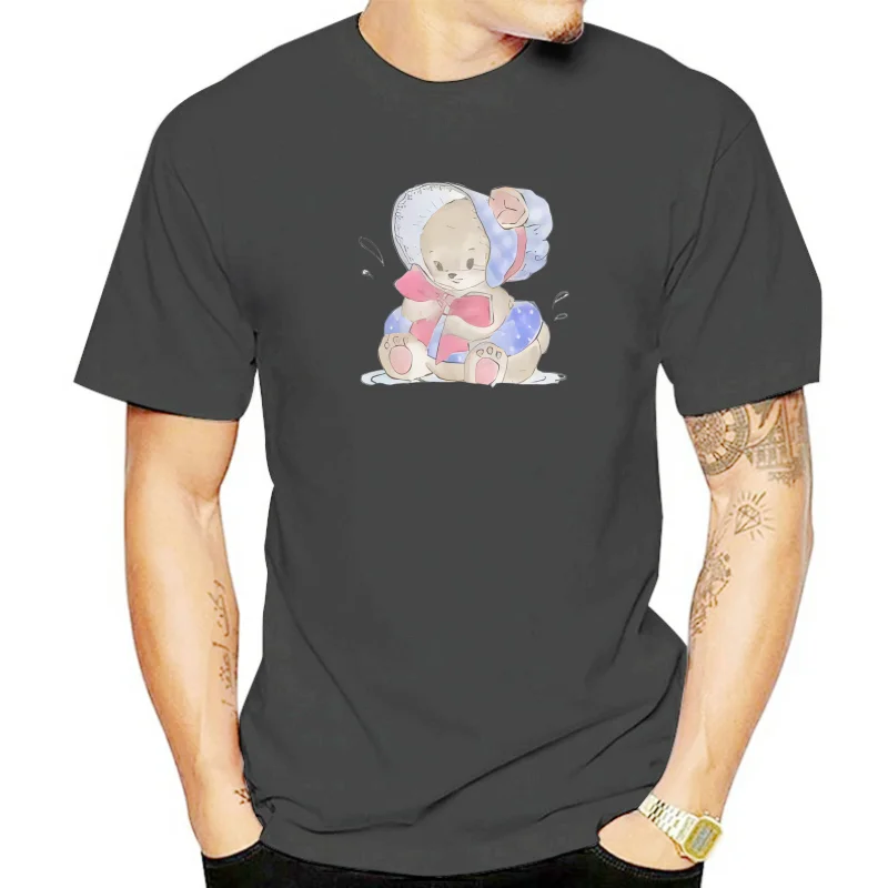 

2025 summer new Women's Short-sleeved T-shirts Pure Cotton Luxurious High Quality Bear Print Brand