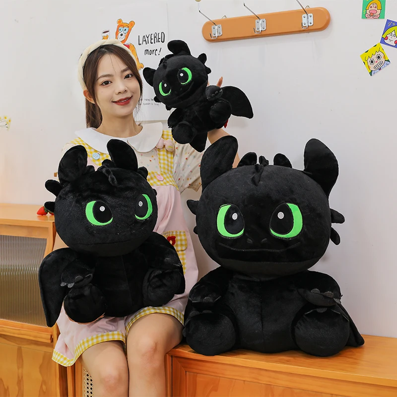 

New To Train Your Dragon Anime Figures Toothless Plush Toy Doll Toothless Plush Toy Room Children Toy Cute Kawaii Birthday Gift
