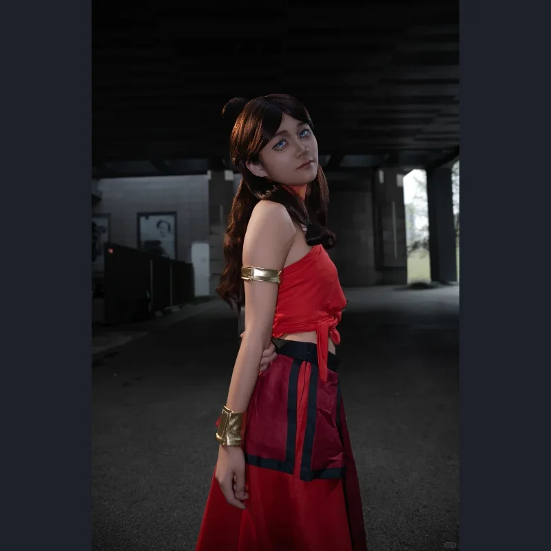 Korra Katara Cosplay Costume Avatar：The Last Airbender Red Dress Southern Water Tribe Jacket Wig Set Halloween Party Suits view 4