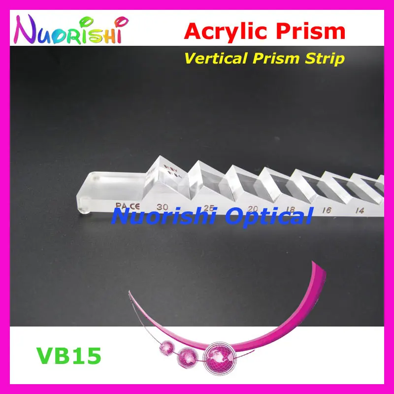 VB15 Optical Acrylic Vertical Prism Lens Stick Strip Leather Case Packed