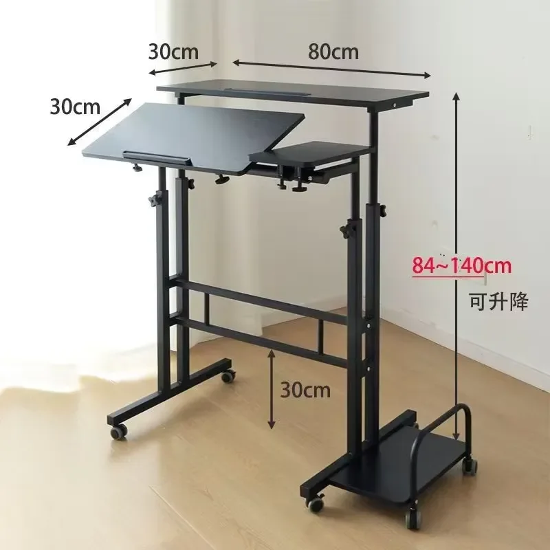 Modern Adjustable Standing Computer Desk Wooden Home Office Hotel Workstation Ergonomic Height Adjustable Table for Laptop