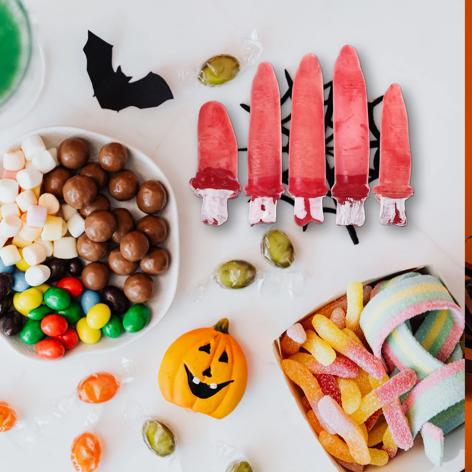 

10 шт. декоративных отрезанных пальцев для Хэллоуина, реалистичные кровавые пальцы для вечеринок, косплея, розыгрышей, портативные имитационные пальцы