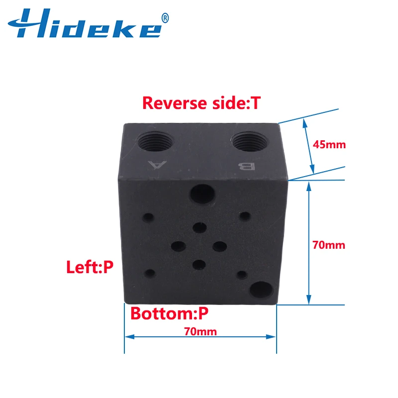02-1W Hydraulic directional valve base manifold for SWH/DSG-/01/02 4WE6 Solenoid valve installation valve oil circuit block DN6