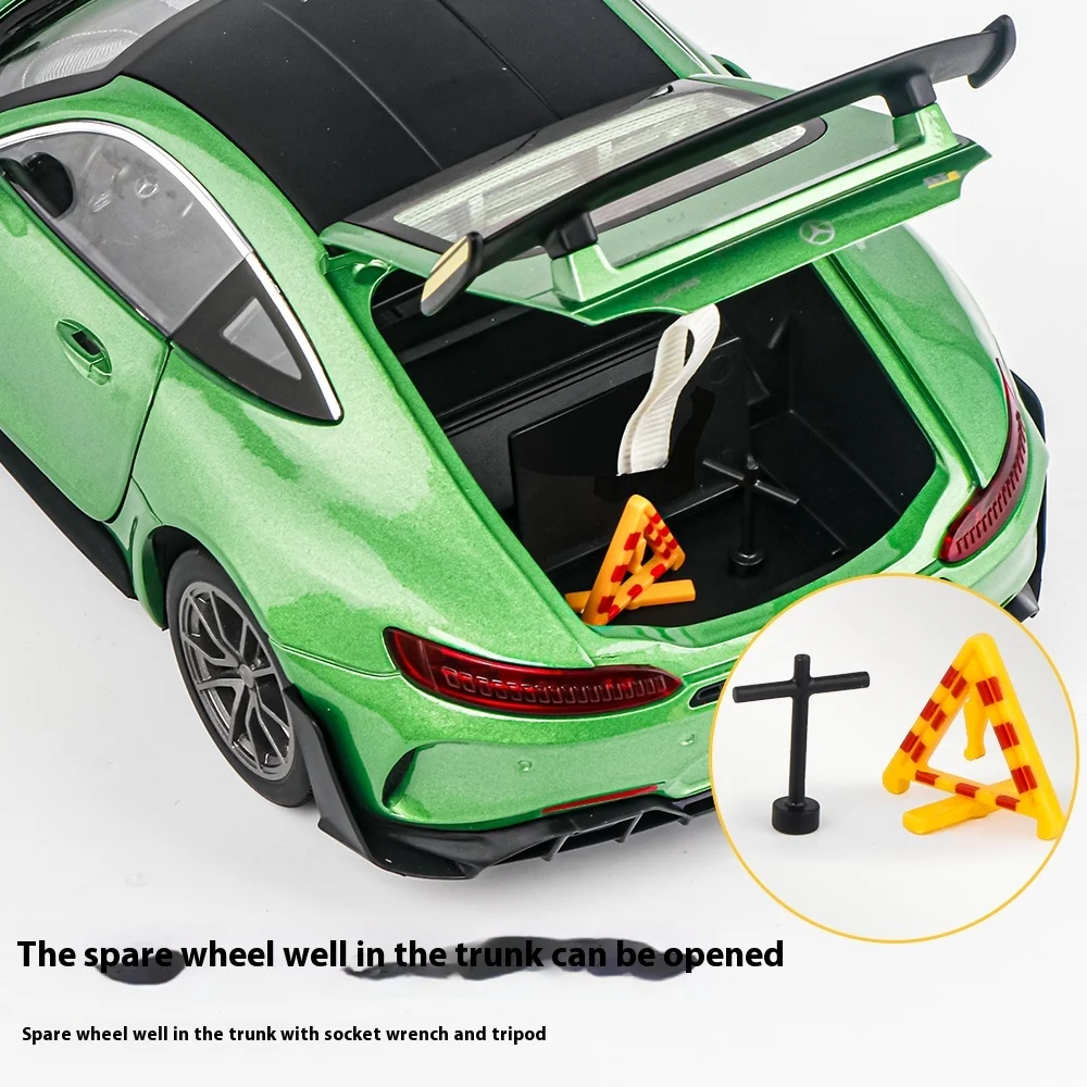 AMG GTR 1:18 Alloy Car Model Toy, Realistic Lights & Sounds, Kids Racing Enthusiast\'s Dream Collectible