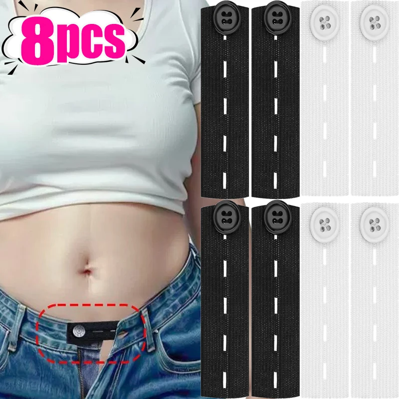 High Elasticity Waist Extension Buckle Jeans Belt Extender Snap Invisible Extend Waistband Buckle Pants Waist Expander Button