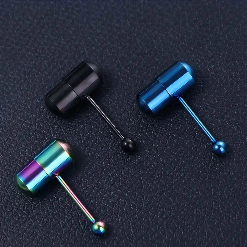 Titanium steel Women Tongue Piercings Vibration Tongue Stud Body Jewelry Piercing Jewelry Vibrating Tongue Nail Tongue Ring