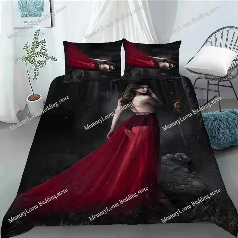 

Damon salvatore The Vampire Diaries Duvet Cover Pillowcase Bedding Set Adult Bedroom Decoration Children Single Double Size
