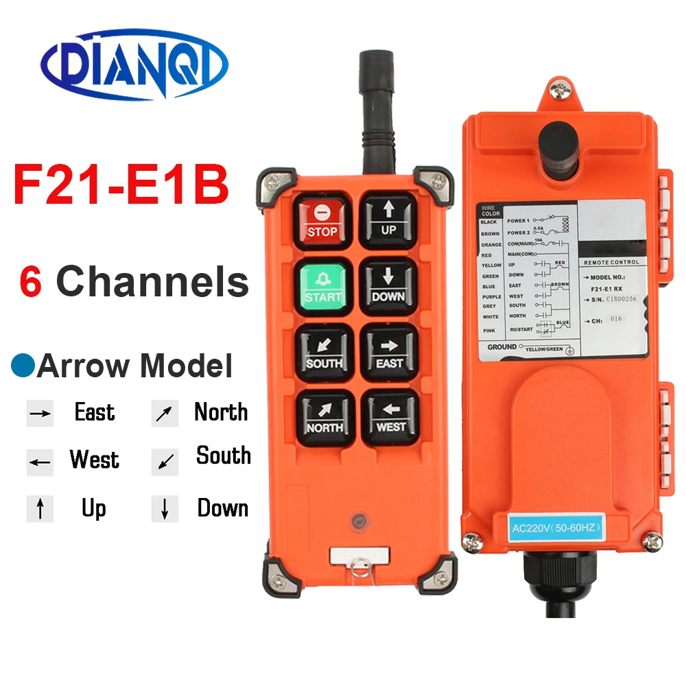 DC12V 24V Wireless Industrial remote controller switches Hoist radio Control Crane switch F21-4S F21-E1 F21-E1B AC220V 380V 110V