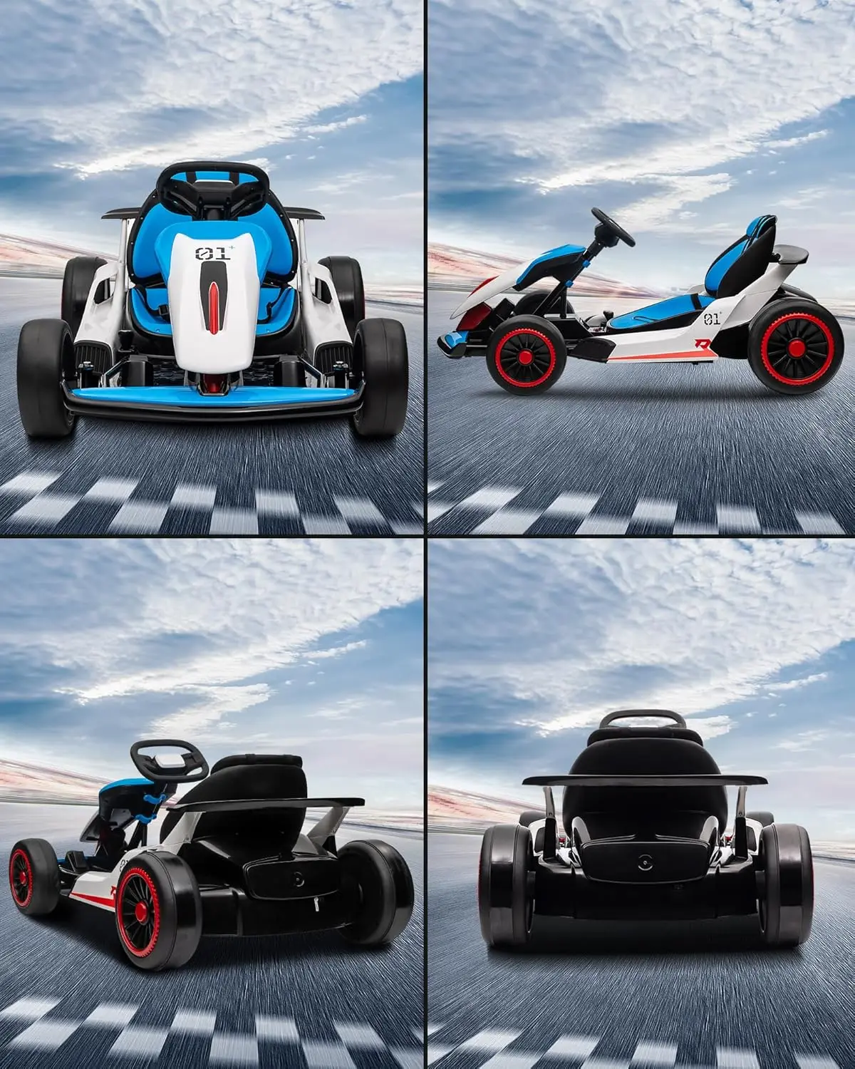 6-12 Year Old,Child Electric Drift Go-Kart with Music Mode,Electric Drifting Go Cart with Powerful Motor fo