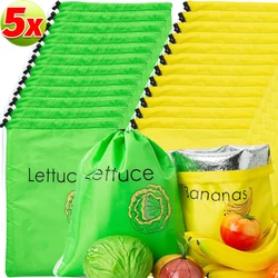 Food Preservation Bag Lettuce Banana Fresh-keeps Bundle Pocket Fridge Organizer Reusable Vegetable Fruit Storage Drawstring Bags