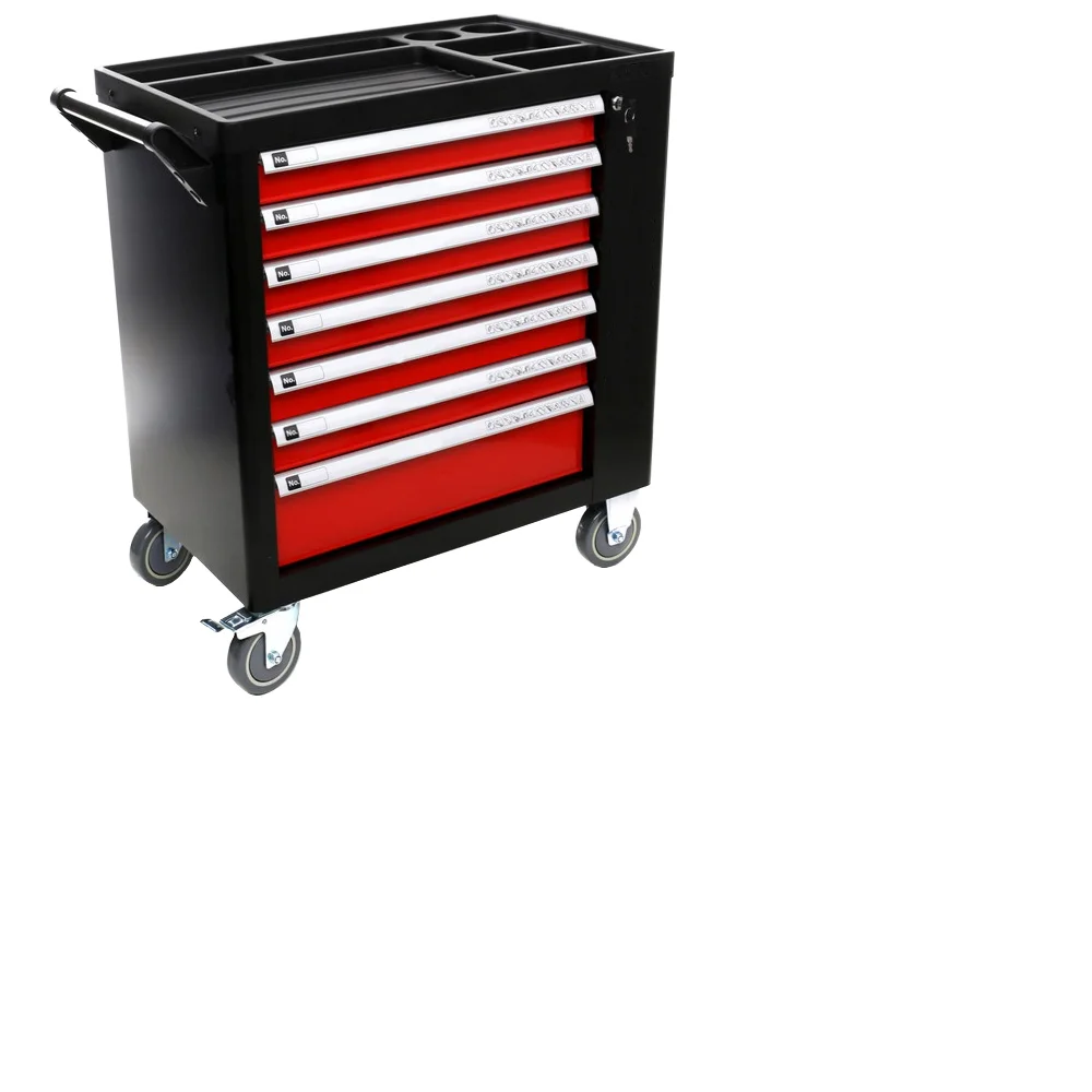 7-Drawer Rolling Toolbox High Quality Metal Chest 201 Pcs Tool Kit Auto Repair Workshop Trolley Cabinet Cart OEM