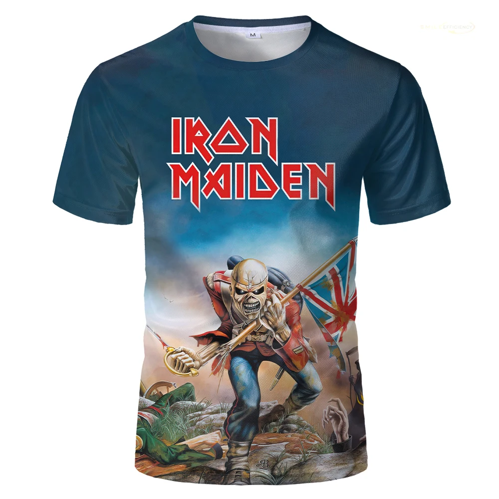 2024 Punk T-shirts For Men And Women Heavy Metal Rock Band Retro Clothing Summer Loose Tee Short Sleeve Oversized Hip Hop Tops image 3