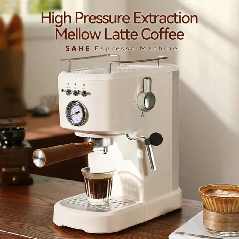 

SAHE Coffee Machine Automatic Espresso Coffee Machine Household Italian Coffee Maker Latte Capsule Coffee & Coffee Powder