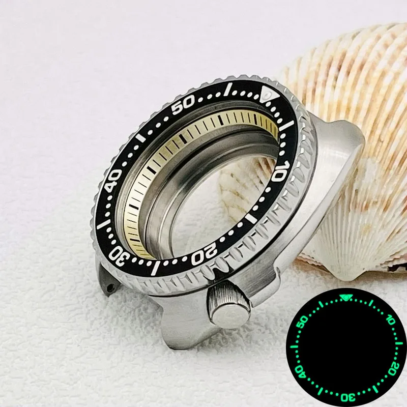 

Корпус для часов Mod 6105 Turtle, корпус NH36, подходит для NH34, NH35, NH36, механизм Abalone 6105 6309, прозрачная задняя крышка, чехлы для часов