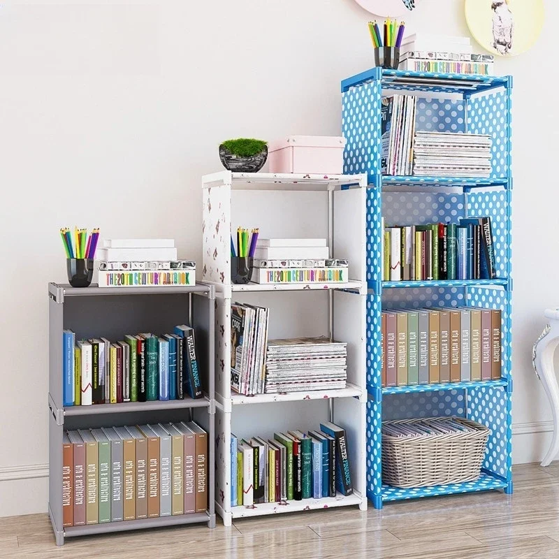 Simple Bookshelf Multi-layer Easy Assembly Bookcase Easy Assembly Book Holder Book Display Rack Book Organizer Debris Rack Shelf