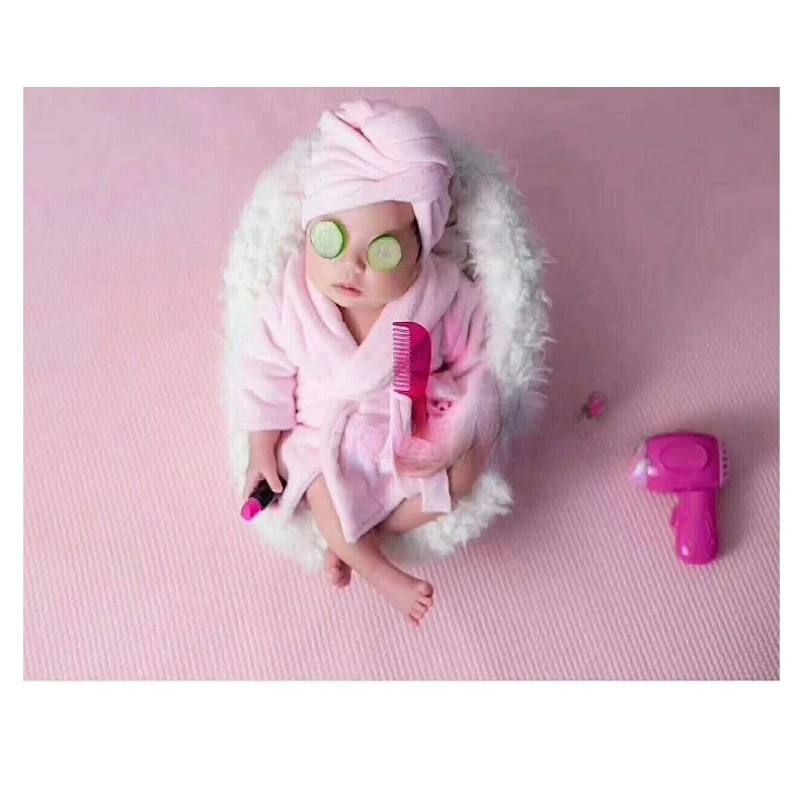 

Халат для фотосъемки новорожденных — комплект детского халата из толстого кораллового флиса для детской фотосессии