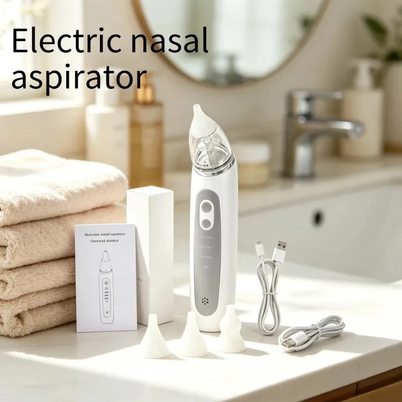 Electric Nasal Suction Device Charging Version for Newborns and Infants Designed To Prevent Nasal Congestion and Backflow