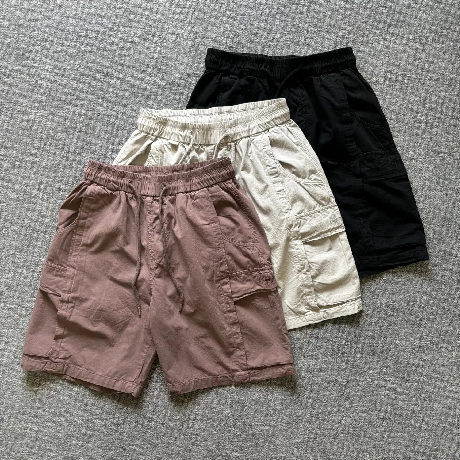 Summer new style washed American retro overalls men's straight loose casual pants