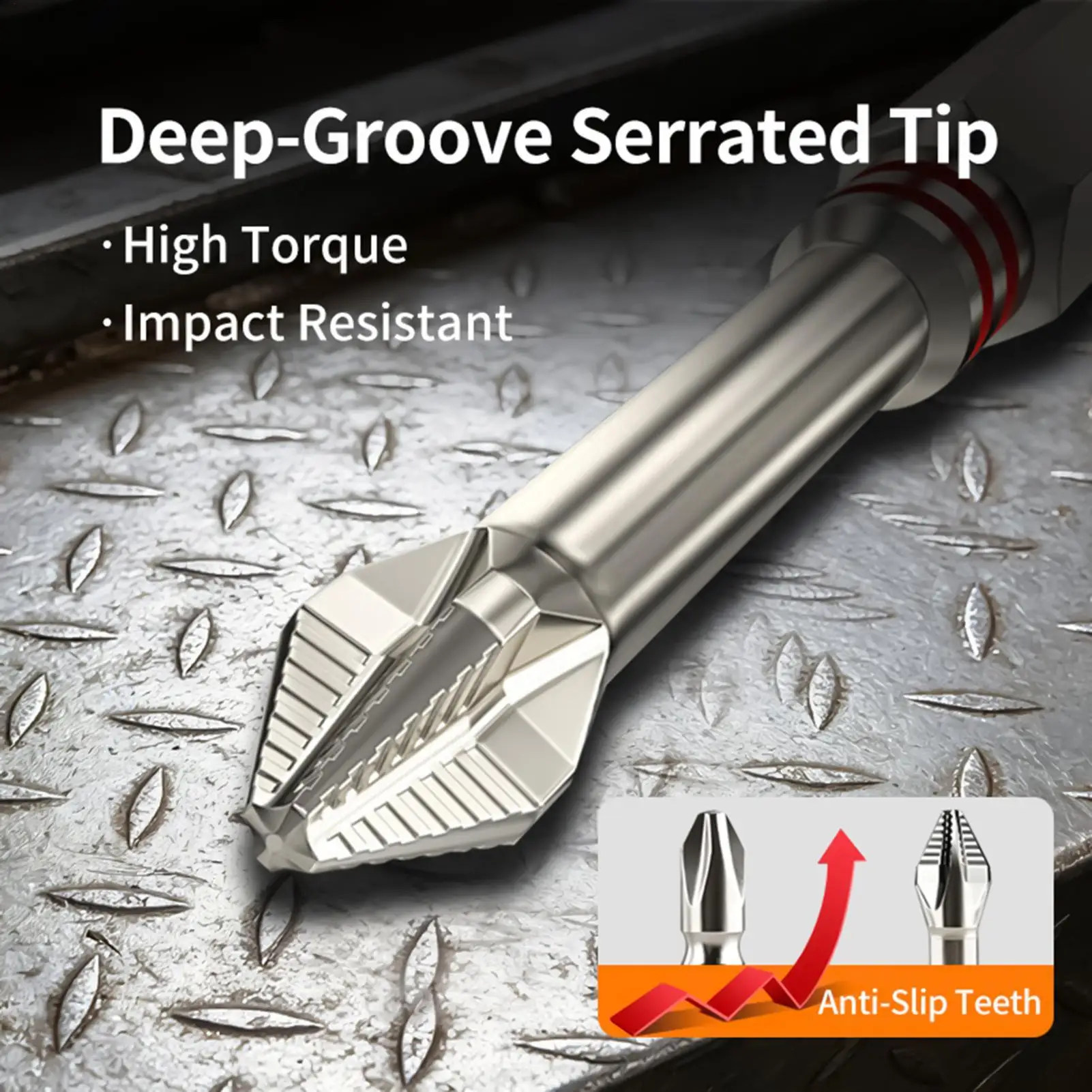 Metal Drill Bits 10 Pieces Heavy Duty Anti-Slip Magnetic Tool Kit Magnetic Drill Bits For Construction Carpentry DIY Projects