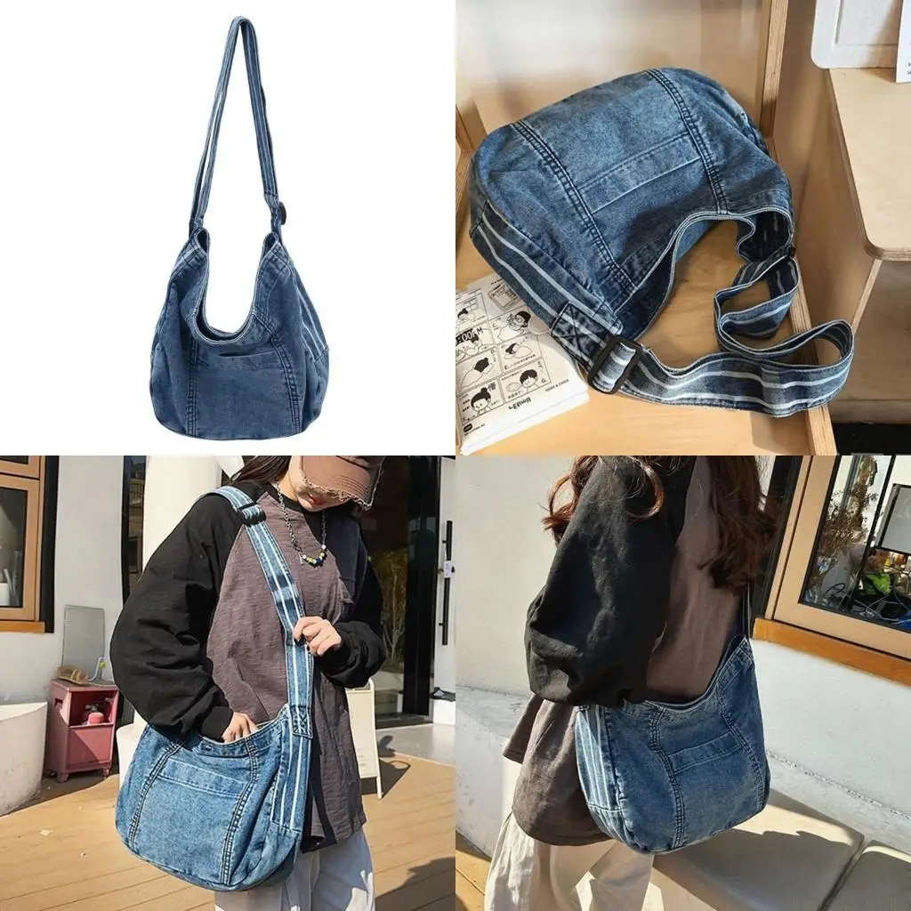 

X90D Fashionable Denims Versatile Crossbody Bag for Daily Use and Shopping