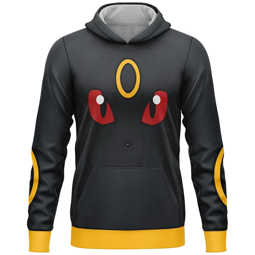 

2025 Mens 3D Umbreon Lightweight Cosplay Personalized Kids Costume Gift Long Sleeve Hoodie Fall Oversized Unisex Sweatshirt