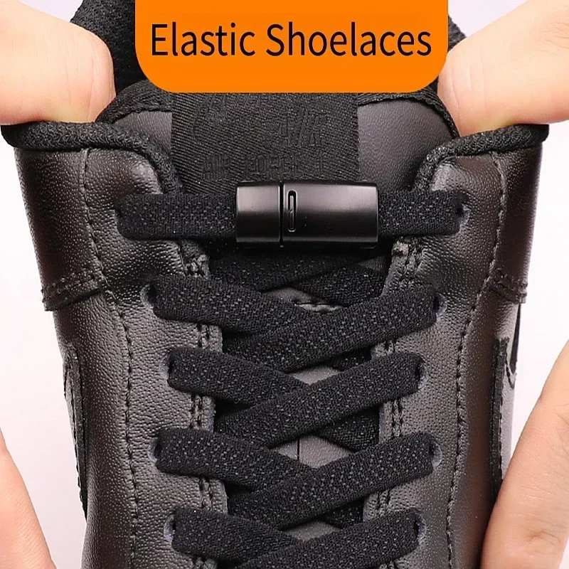 

No Tie Shoe Laces Magnetic Shoelaces Without Ties Colorful Lock Elastic Laces Sneakers for Kids Adult Flat Shoelace Rubber Bands