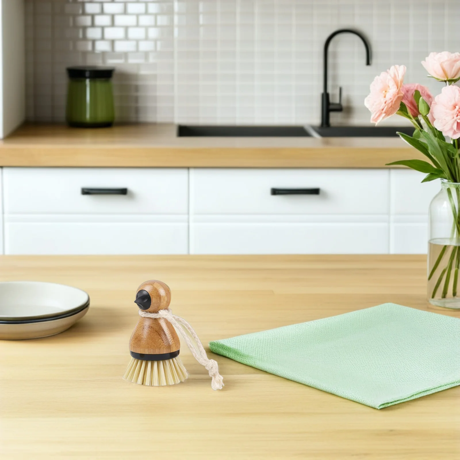 

Vegetable Cleaning Brush Plastic Bamboo Fruit Scrubber Bottle Cleaner Kitchen Dirt Bowl Brushes Household Tool