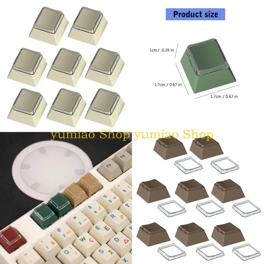

587B Set of 8pcs Keycaps for Mechanical Keyboards Featuring Easy to Clean and Classical Color Optional Keycap