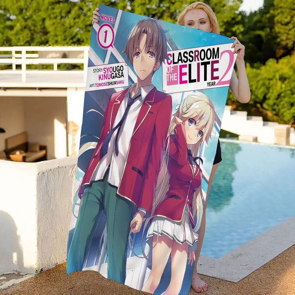 Classroom of the Elite Anime Microfiber Beach Towel Absorbent Quick dry Soft Yoga Swimming Resort Mountain Climbing Towel