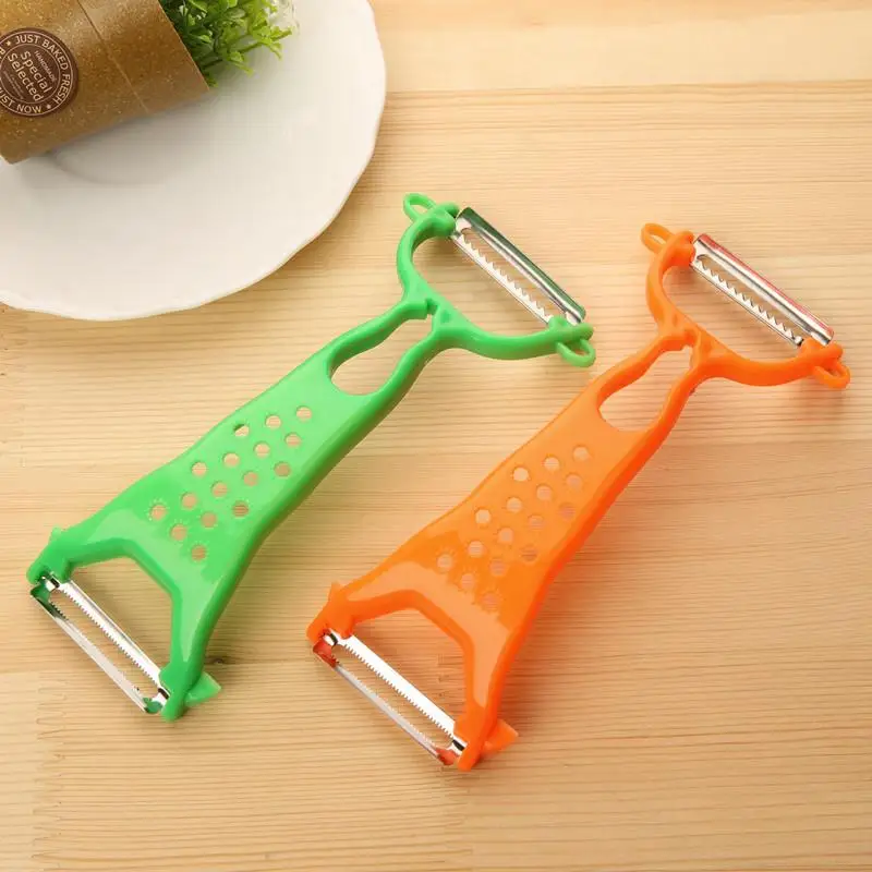Multifunctional Dual Head Vegetable Peeler Sharp Stainless Steel Blades Labor Saving for Restaurant Kitchen Veggie Prep