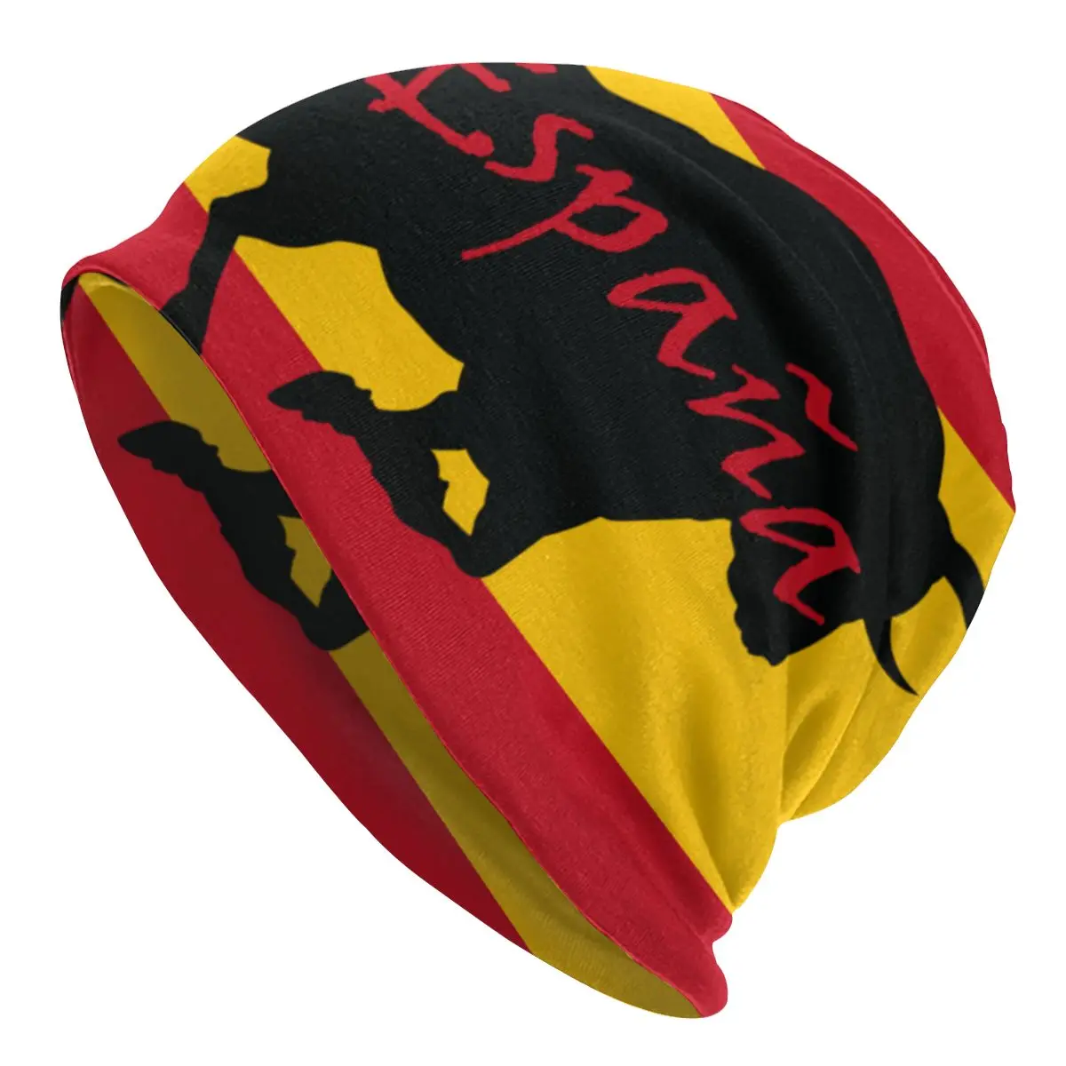 

Spanish Bull And The Flag Of Spain Bonnet Femme Fashion Knitting Hat For Men Women Winter Warm Patriotic Beanies Caps