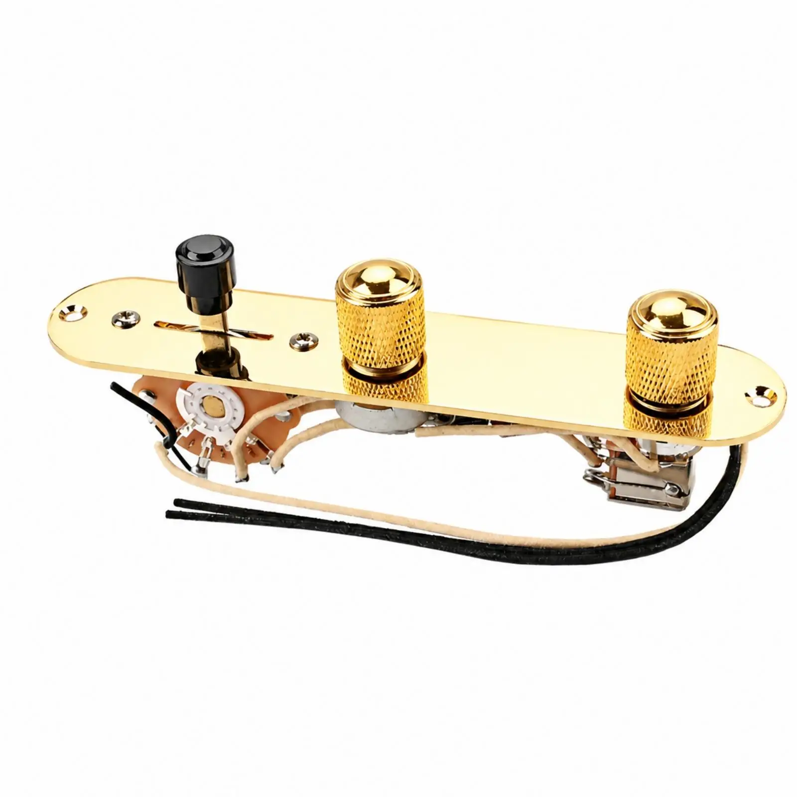 Prewired Gold Electric Circuit Board for Guitar Bass Metal Control Plate Assembly Kit