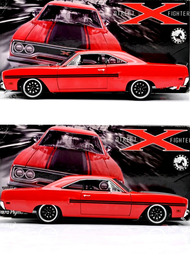 GMP 1:18 Plymouth GTX 1970 Red Muscle Car Alloy Fully Open Simulation Limited Edition Alloy Metal Static Car Model Toy Gift