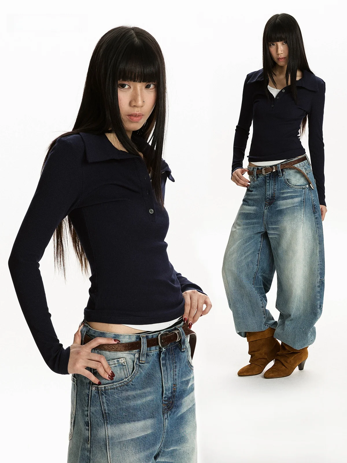 

Aket American Sle Long Sve Slim Fit Ne T-irt Color Blo Base Layer ort Top for Women Breathable Cotton