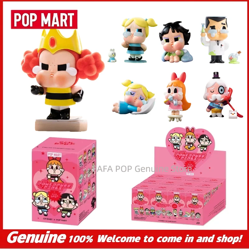 

Goods In Stock POP MART Crybaby Powerpuff Girls Series Blind Box - Collectible Cute Vinyl Doll Figure Toy Gift
